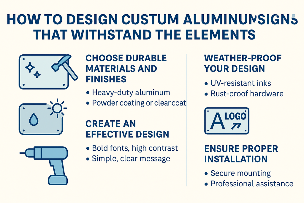 How to Design Custom Aluminum Signs That Withstand the Elements Design Custom Aluminum Signs