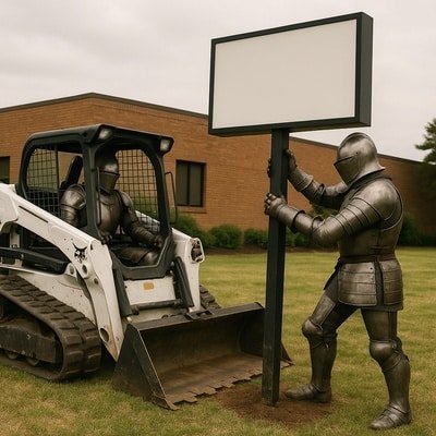 Sign Knights Freestanding Ssign Removal Services