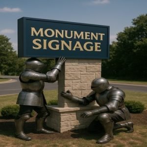 Sign Knights Monument Signage