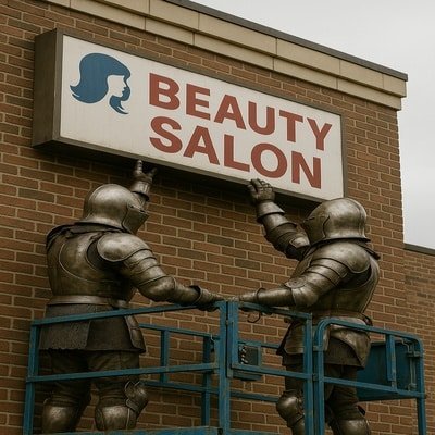 Sign Knights Outdated Branding And Rebranding Sign Removal Services