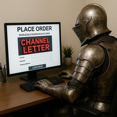 Sign Knights Ordering Storefront Signs