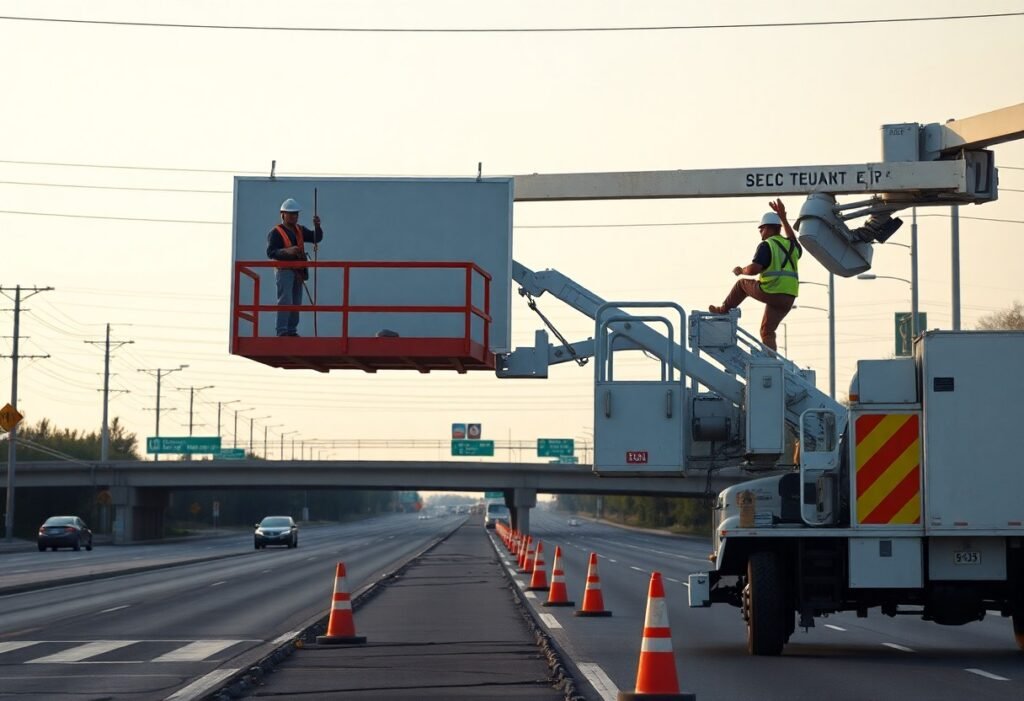 Bucket Truck Sign Install - When Should You Use A Bucket Truck Sign Install Instead Of A Ladder?