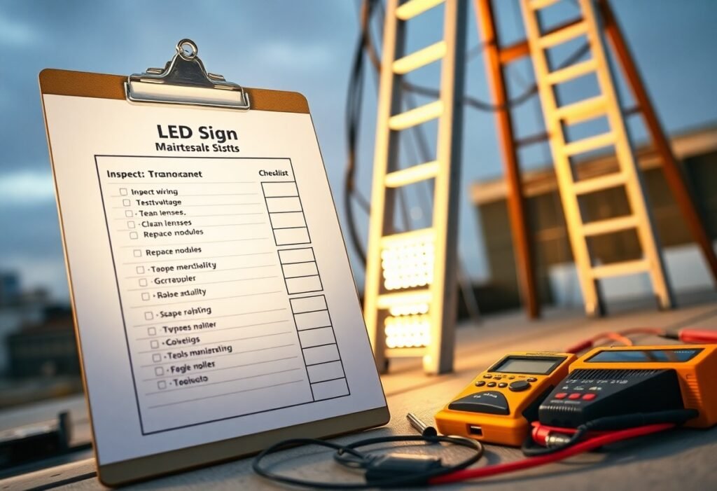 Led Sign Maintenance - What Belongs On An Led Sign Maintenance Checklist?