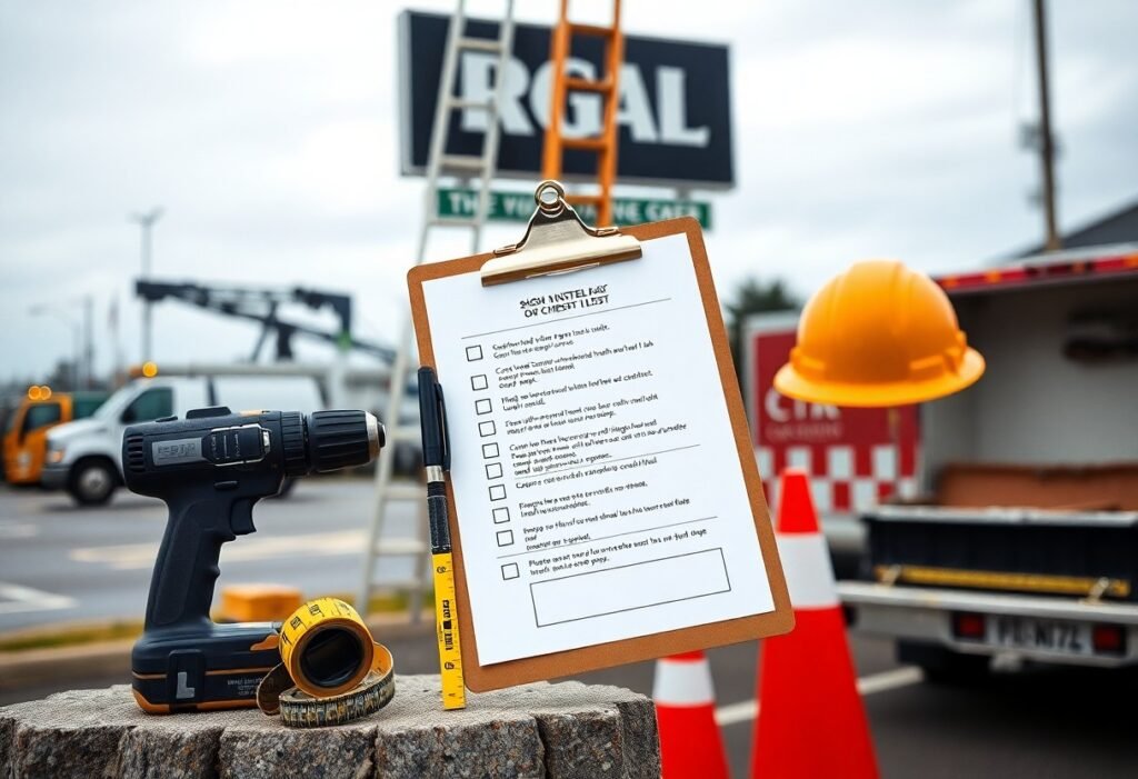 Sign install day checklist - what should be on your sign install day checklist? Sign Install Day Checklist - What Should Be On Your Sign Install Day Checklist?
