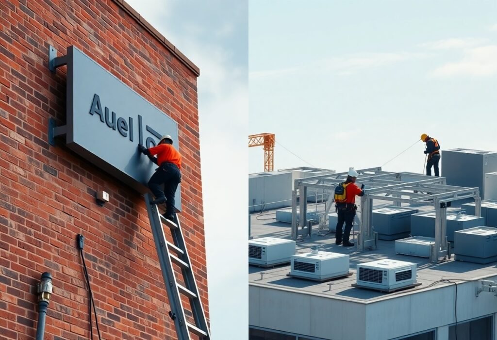 Wall Mount Vs Roof Mount Sign - What Is The Difference Between Wall Mount Vs Roof Mount Sign Installation?