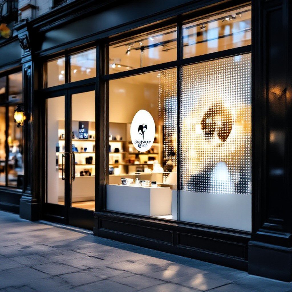 What Window Graphics Options Balance Privacy And Promotion?
